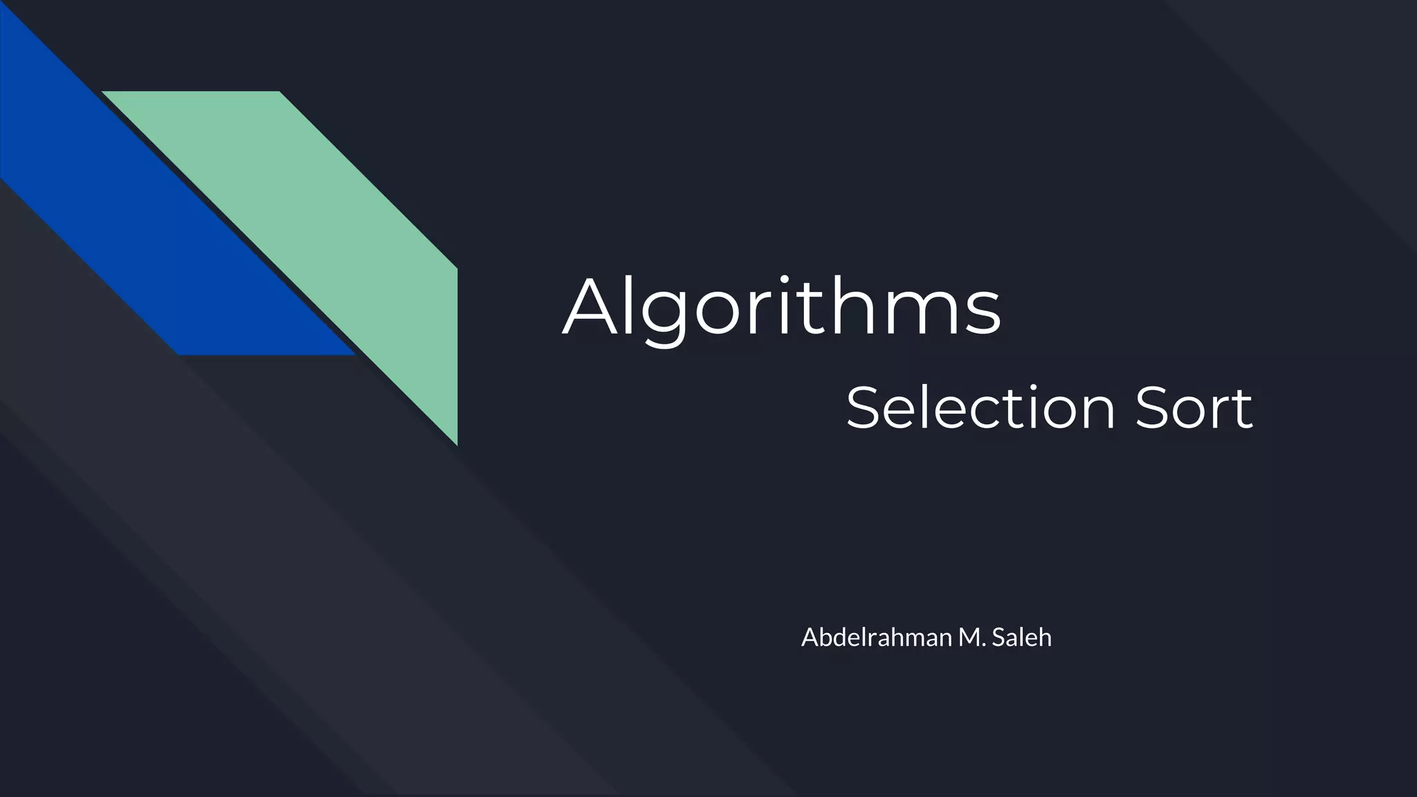 Selection sort | PPT