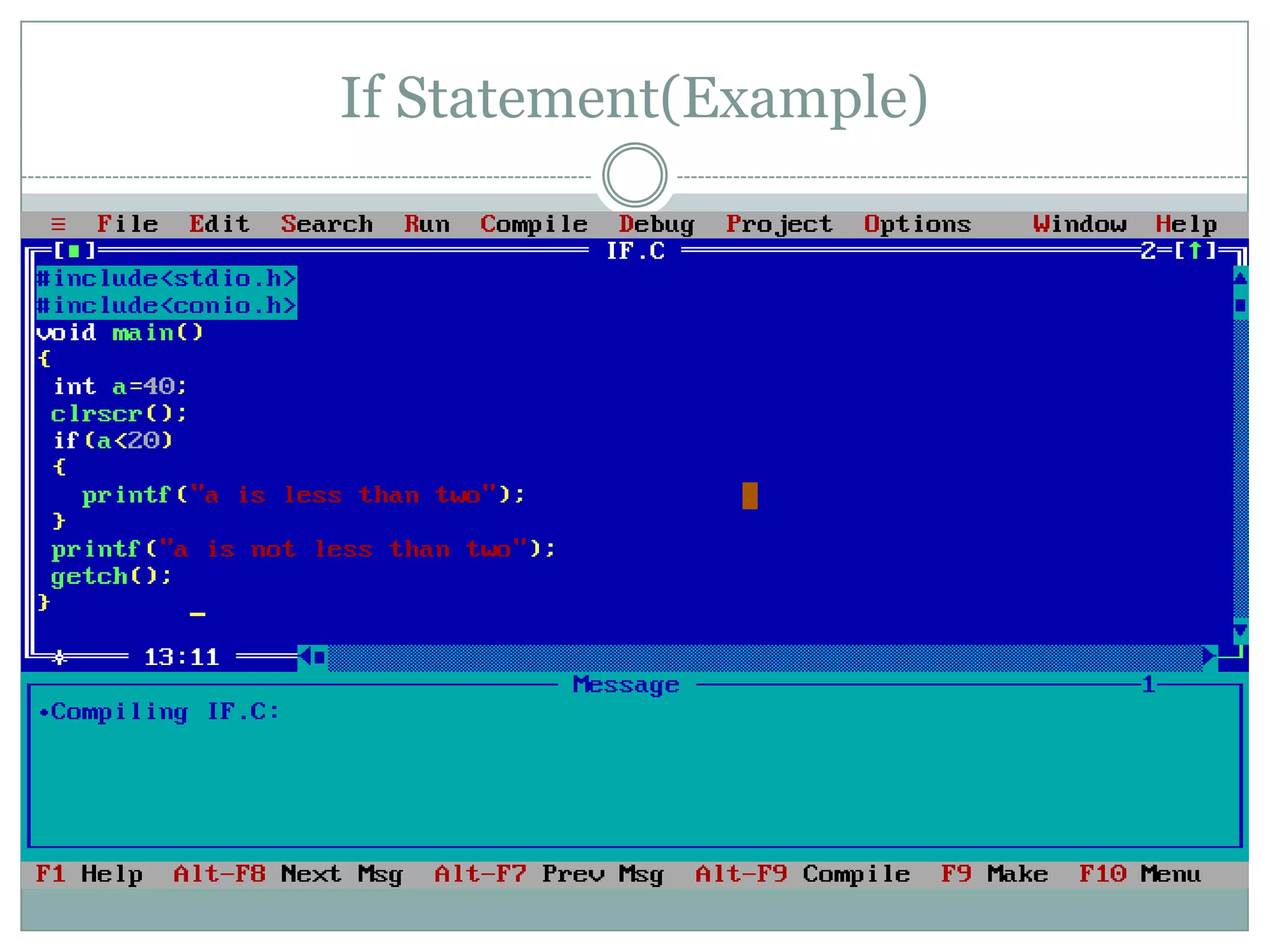 If Statement(Example) 