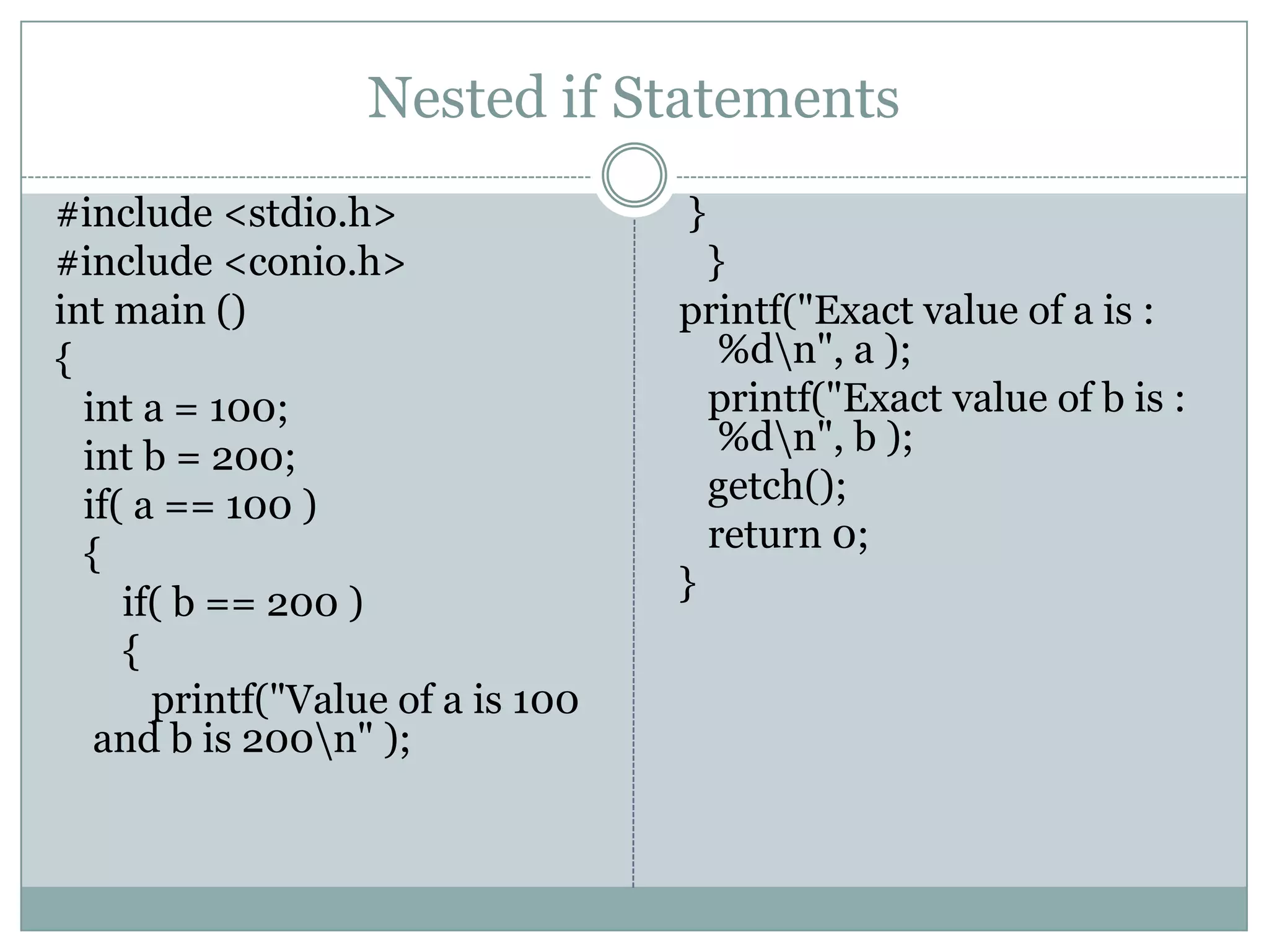 Selection Statements in C Programming | PPTX