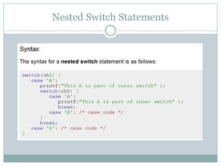 Selection Statements in C Programming | PPTX | Programming Languages ...