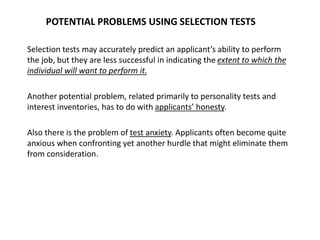 Selection Test Examples Selection tests | PPTX