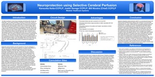 Neuroprotection using Selective Cerebral Perfusion
Karounka Keita-CCP/LP, Justin Savage CCP/LP, Bill Nicotra (Chief) CCP/LP
Medstar Healthcare Systems
Circuit DesignIntroduction
Background
Cannulation Sites
Discussion
References
1. Kazui, Inoue N. Yamada O, et al. Selective Cerebral Perfusion During Operations for
Aneurysms of the Aortic Arch:Reassessment. Ann Thoracic Surgery 1992:53109-114.
2. Bachet, Guilmet D, Goudot B. et al Cold Cerebroplegia. A new technique of cerebral
protection during operations on the transverse arch. J Thoraciic Cardiovascular Surgery
1991:102:85-94.
3. Randall B. Griepp, Eva B. Griepp. Perfusion and Cannulation strategies for neiurological
protection in aortic arch surgery. Ann Cardiothoracic Surgery 2013;2(2):159-162
4. Wypij D, Newburger JW, Rappaport LA, et al. The effect of duration of deep hypothermic
circulatory arrest in infant heart surgery on late neurodevelopment: the Boston Circulatory
Arrest Trial. J Thorac Cardiovasc Surg. 2003;126:1397–1403
5. Mahle WT, Cuadrado AR, Tam VK. Early experience with a modified Norwood procedure
using right ventricle to pulmonary artery conduit. Ann Thorac Surg. 2003;76:1084–1088.
6. Poirier NC, Drummond-Webb JJ, Hisamochi K, et al. Modified Norwood procedure with a
high-flow cardiopulmonary bypass strategy results in low mortality without late arch
obstruction. J Thorac Cardiovasc Surg. 2000;120:875–878
7. Pizarro C, Malec E, Maher KO, et al. Right ventricle to pulmonary artery conduit improves
outcome after stage I Norwood for hypoplastic left heart syndrome. Circulation. 2003 Sep
9;108 Suppl 1:II155–11160.
8. Andropoulos DB, Stayer SA, McKenzie ED, Fraser CD., Jr Novel cerebral physiologic
monitoring to guide low-flow cerebral perfusion during neonatal aortic arch reconstruction. J
Thorac Cardiovasc Surg. 2003;125:491–499.
9. Andropoulos DB, Stayer SA, McKenzie ED, Fraser CD., Jr Regional low-flow perfusion
provides comparable blood flow and oxygenation to both cerebral hemispheres during
neonatal aortic arch reconstruction. J Thorac Cardiovasc Surg. 2003;126:1712–1717.
Antegrade cerebral perfusion was first reported by Frist and colleagues in
1986 in combination with profound hypothermic circulatory arrest (PHCA). It
was later popularized independently by Bachet and Kazui and their
respective colleagues in the early 1990’s. Developed as a theoretical
advantage of protecting the brain from hypoxic ischemic injury; selective
antegrade cerebral perfusion (SACP) is used in lieu of deep hypothermic
circulatory arrest (DHCA) to provide adequate perfusion to the brain. The
potential benefits of this new type of technique began to generate interest
after the publication of data comprising of a 8 year Boston Circulatory Arrest
Study that demonstrated a “cut point” of 41 minutes of DHCA that existed;
beyond which neuro-developmental abnormalities became significantly
more prevalent (4). Because the median of DHCA times for the Norwood
Stage I palliation, for Hypoplastic Left Heart Syndrome (HLHS) in research
papers from 2000-2005 was 50 minutes (5,6,7), an additional theoretical
benefit of SACP is to provide the surgeon with adequate time to create and
complete an aortic reconstruction. This premise is validated by the reported
SACP times of 40–70 minutes in subsequent publications (8,9).
Furthermore, after seeing the success and decrease in neurological
complications post SACP procedures, many are now adopting this approach
for its simplicity and its ability to provide both cerebral and multi-organ
protection.
The field of perfusion is becoming increasingly demanding both clinically and
didactically. As the patient population continues to present with a variety of
complex health issues, there is a greater need than ever for the Pefusionist to
develop new techniques for patient care while on Cardiopulmonary Support.
Ascending Aortic Arch dissections (AAAD), with its current mortality rates of
10%-15% with significant neurological complications associated, still remains
a difficult case for Perfusionist’s to manage effectively. The most widely used
technique during this type of repair surgery, is hypothermic circulatory arrest
(HCA). Although this remains a premier technique, there continues to be a
high reported incidence of neurological deficit post HCA. In order to address
and limit this issue, the advent of selective cerebral perfusion is slowly gaining
acceptance. This new technique has been shown to not only decrease the
time of exposure of blood to a foreign surface, but limit the patient duration on
full cardiopulmonary support. The most notable aspect of this technique; is it
allows the surgeon to begin repairs immediately, since the process cools the
brain only, while keeping the rest of body at moderate-mild hypothermic
levels.
The goal of our study was to validate the effectiveness of Selective Antegrade
Cerebral Perfusion in cardiac surgical procedures by examining case studies
and scientific literature. We found advantages in decreased stroke rate, stable
auto regulation, and an overall decreased need for blood products. SACP
allows for full neuro-protection of the brain while maintaining a mild metabolic
state for the body. Circuit modifications are very little to achieve the technique.
In our extracorporeal circuit (as seen in above diagram), a Medtronic
cardioplegia delivery system is connected into the arterial line with a “Y”
connecter and temperature regulated with a separate heater cooler. Utilizing
this method, oxygenated blood can be delivered at mild temperatures to the
body and separately hypothermic to the brain through the head vessels. The
end results reflect in faster procedure times and positive patient outcomes.
Copy and paste your text content here, adjusting the font size to
fit.
Conclusion
Selective antegrade cerebral perfusion (SACP) is a promising technique to be
utilized during cardiopulmonary bypass.There continues to be clinical data
supporting its use, in lieu of deep hypothermic circulatory arrest for aortic arch
reconstruction. In addition, SACP has now superseded retrograde cerebral
perfusion as a neuroprotective adjunct. Performed correctly, this method
overcomes many of the limitations associated with other forms of cerebral
perfusion. In the studies conducted at a variety of multicenters, they have
demonstrated that the duration of SACP (up to 90 min) and the extent of the
arch replacement were not associated with any increased risk of hospital
mortality or poorer neurological outcome. Thus, as stated again SACP greatly
extends the safe period of circulatory arrest when compared to DHCA alone
and is best used during complex and time consuming procedures. With the
use of SACP, the maintenance of cerebral blood flow allows for the
employment of moderate levels of hypothermia (26 C) instead of deep. This in
turn, results in a reduction in duration of extracorporeal circulation required to
cool and re-warm the patient. Conversely, this technique is technically more
complicate; the surgeon must be aware that care must be taken during
endoluminal positioning of the cannula’s into the arch vessels to prevent distal
dissection, or debridement of an atherosclerotic plaque.
Advantages
Decreased Stroke rate when compared to HCA and RCP.
Decrease blood product usage (secondary to bleed, associated with mild
hypothermia)
Decreased expense to the patient and hospital (secondarily to shorter
operating time)
Auto-regulation is not impaired
Finer tune control of temperature and perfusion
 