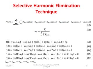 Selective harmonic elimination in a solar powered multilevel inverter | PDF