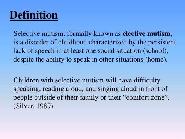 Selective mutism