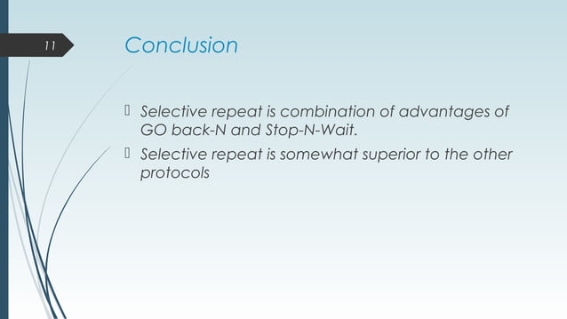 Selective repeat protocol | PPT | Computer Networking | Computing