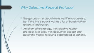 Selective repeat protocol | PPT | Computer Networking | Computing