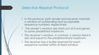 Selective repeat protocol | PPT | Computer Networking | Computing