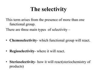 Selectivity of reducing agents | PPTX