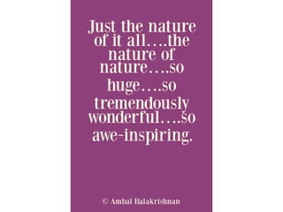 Quotes from Ambal Balakrishnan's Blog - Part 1