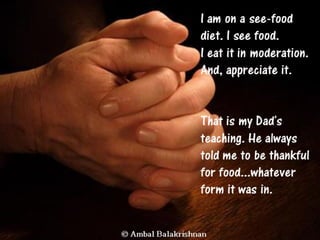 Quotes from Ambal Balakrishnan's Blog - Part 1