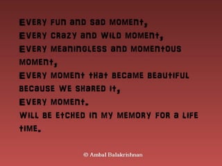 Quotes from Ambal Balakrishnan's Blog - Part 1