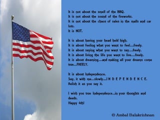 Quotes from Ambal Balakrishnan's Blog - Part 1