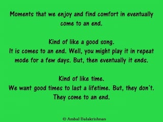 Quotes from Ambal Balakrishnan's Blog - Part 1