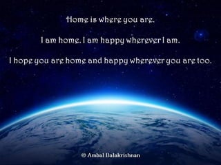 Quotes from Ambal Balakrishnan's Blog - Part 1