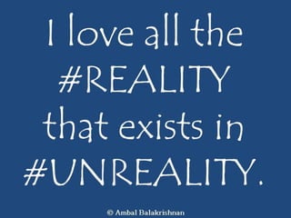 Quotes from Ambal Balakrishnan's Blog - Part 1