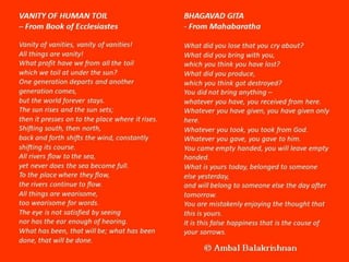 Quotes from Ambal Balakrishnan's Blog - Part 1
