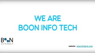 website : booninfotech.com
 