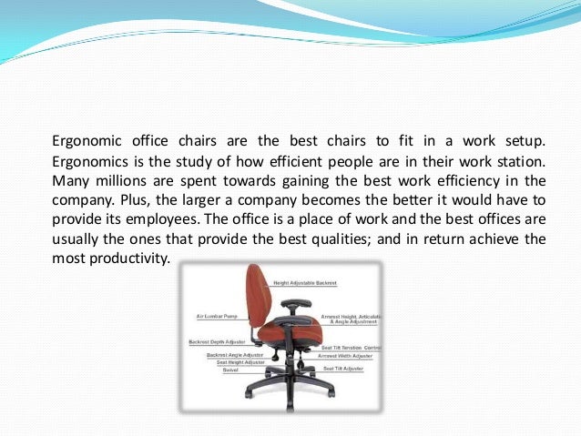 benefits of good office chairs