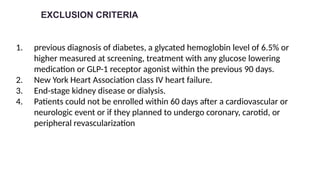 select trial semaglutide ppt SELECT TRIAL , SEMAGLUTIDE AND CVS OUTCOMES IN OBESITY WITHOUT DIABETES