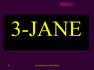 3-JANE
www.Slideshare.net/AhmedRefat54
PubMed
 