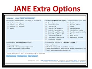 JANE Extra Options
 