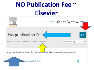 NO Publication Fee ~
Elsevier
 