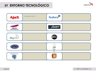 07   ENTORNO TECNOLÓGICO pag 20 Tecnología web 2.0 2009  SAI Wireless, S.L. c SSL 