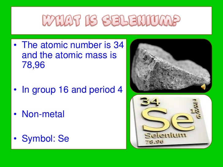 Selenium Atomic Number Selenium Atomic Number