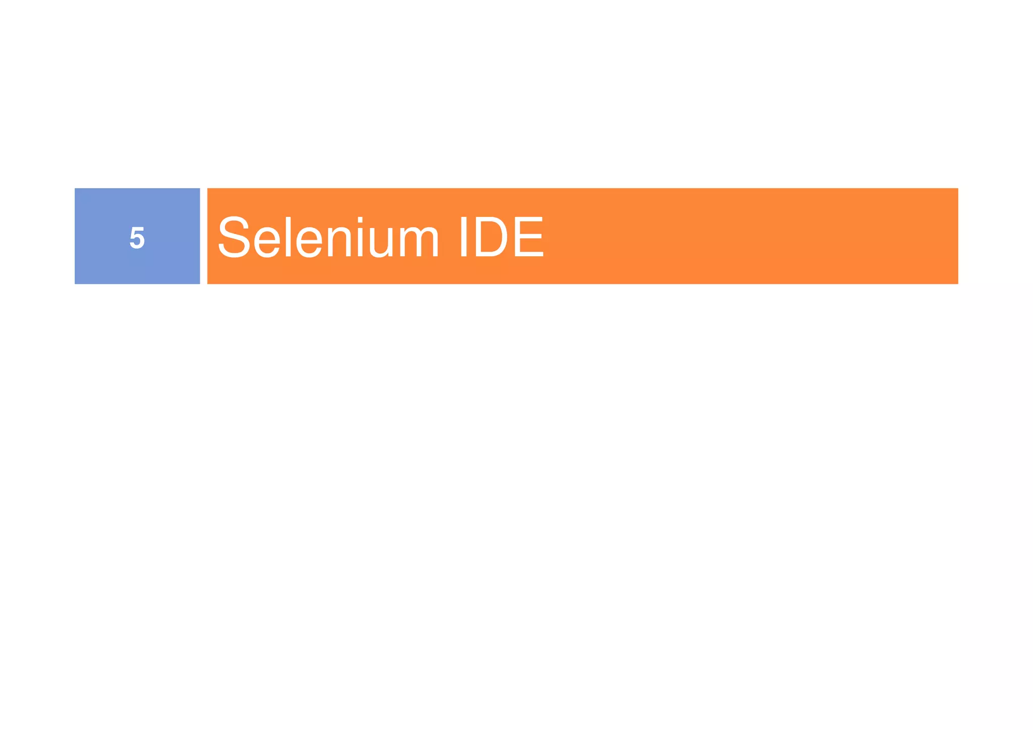 Selenium IDE5
 