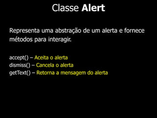 1. @Test 
2. public void preencherUmFormulario() { 
3. FirefoxDriver driver = new FirefoxDriver(); 
4. String pagina = “http://www.agilecode.com.br/selenium”; 
5. driver.get(pagina); 
6. WebElement form = driver.findElement(By.tagName(“form”)); 
7. } 
 