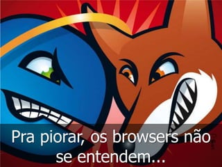 Trabalho braçal para testar várias 
vezes a mesma coisa 
 