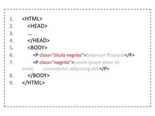 1. @Test 
2. public void deveVerificarOTitulo() { 
3. FirefoxDriver driver = new FirefoxDriver(); 
4. String pagina = “http://www.agilecode.com.br/selenium”; 
5. driver.get(pagina); 
6. String titulo = “Selenium – Playland”; 
7. assertEquals(titulo, driver.getTitle()); 
8. } 
 