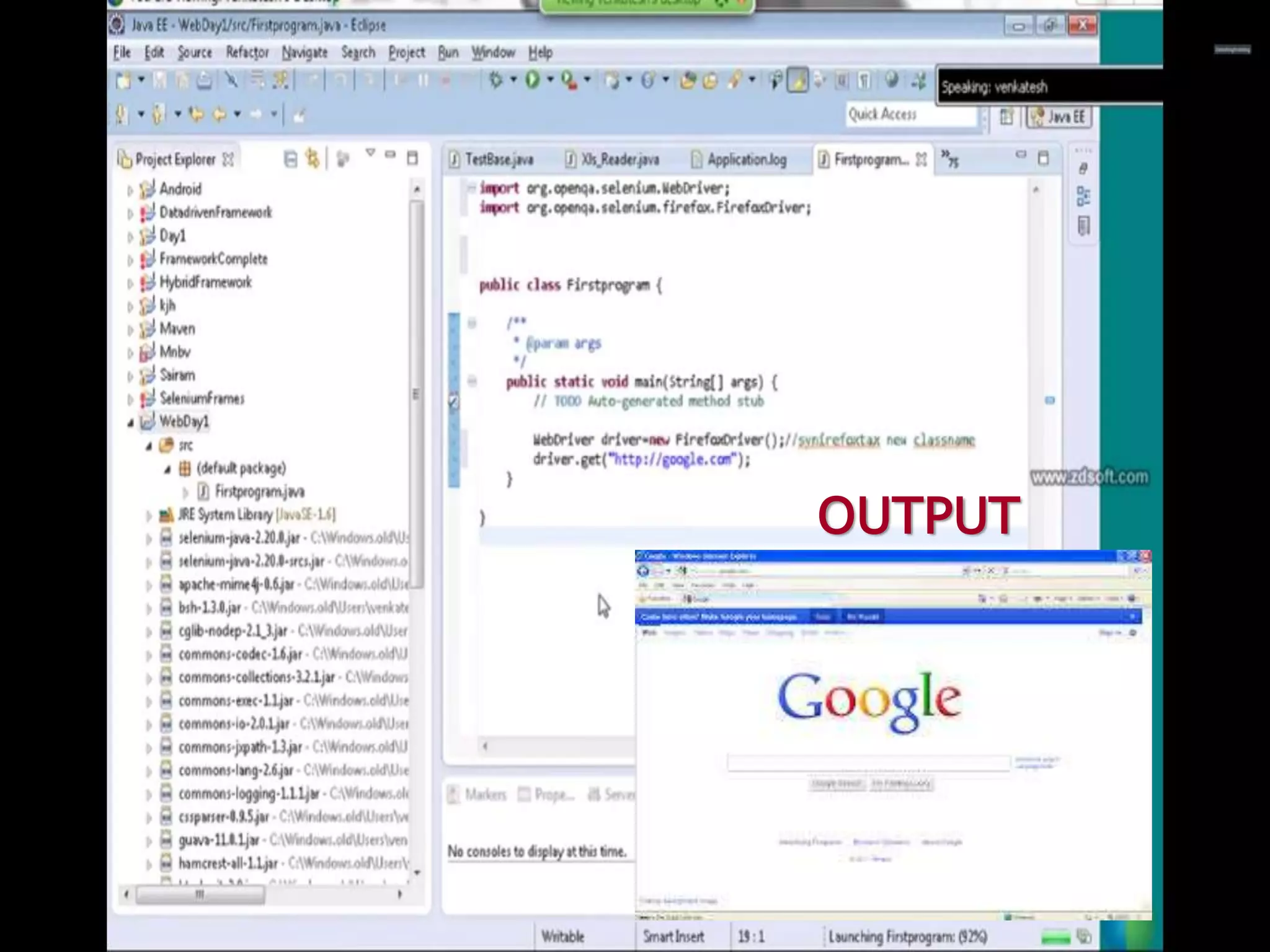 OUTPUT
 