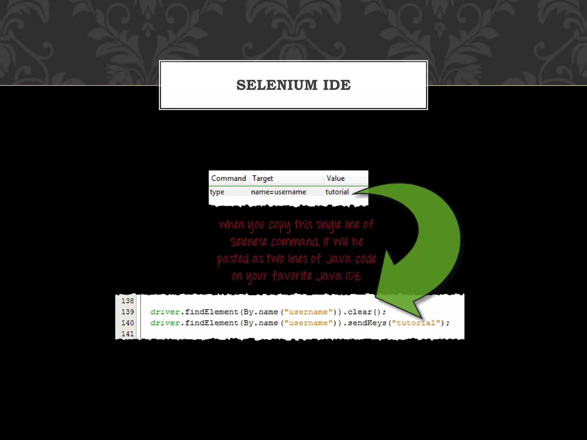 SELENIUM IDE
 
