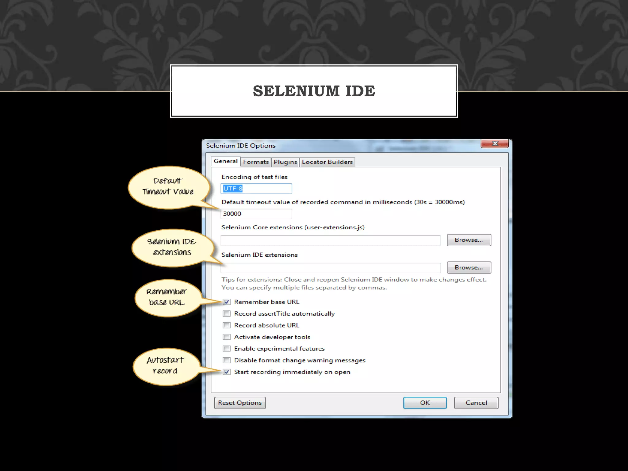 SELENIUM IDE
 
