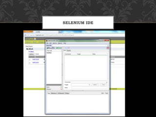 SELENIUM IDE
 