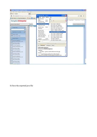 b) Save the exported java file
 