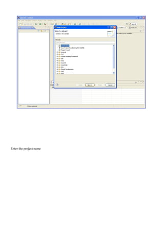 Enter the project name
 