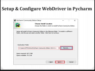 Setup & Configure WebDriver in Pycharm
 