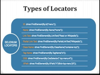 Types of Locators
 
