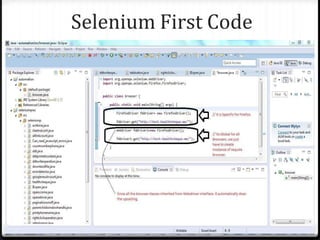 Selenium First Code
 