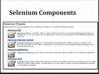 Selenium Components
 