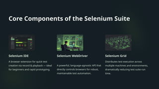 Selenium is a powerful open-source framework for automating web ...