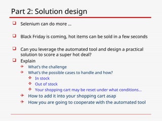 Comprehensive Web Application Testing Using Selenium WebDriver | PPT