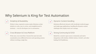 Selenium-Automating-the-Web-for-Smarter-Testing. | PPTX