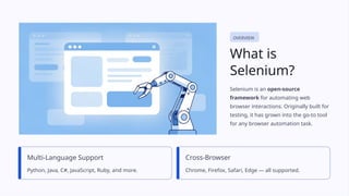 Selenium – Automating the Web is a powerful course | PPTX