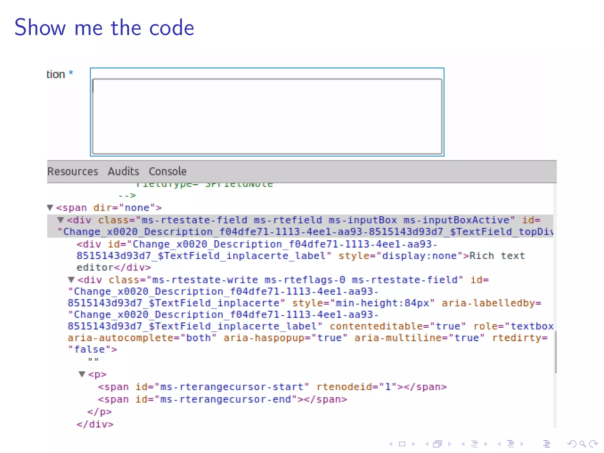 Show me the code
 