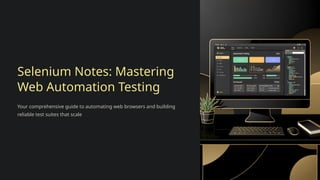 Selenium-Notes-Mastering-Web-Automation-Testing. | PPTX