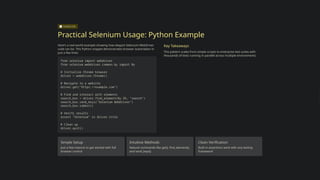 python-script-examples-with-external-libraries... Selenium-Notes-Mastering-Web-Automation-Testing. | PPTX