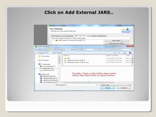 Click on Add External JARS..Click on Add External JARS..
 